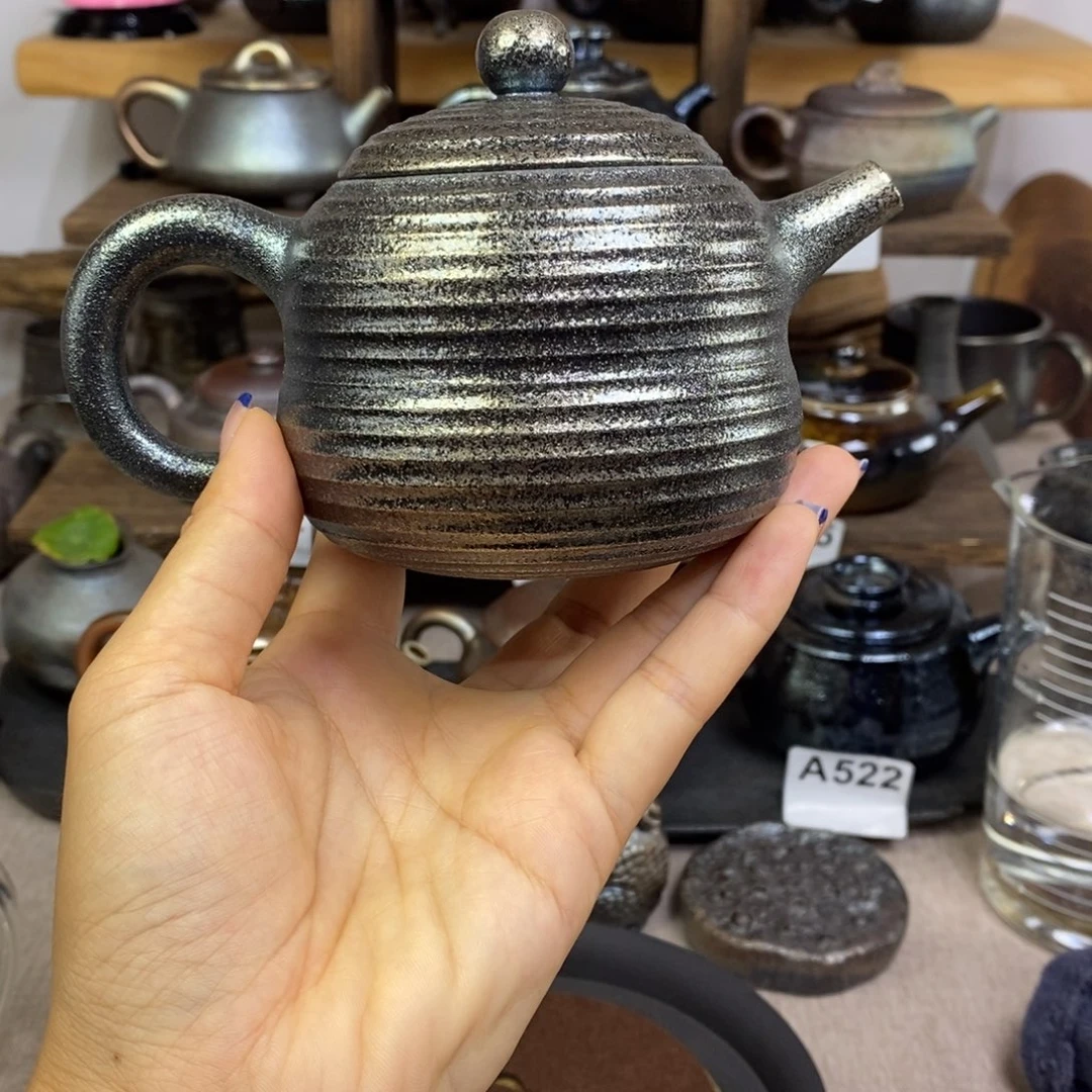 建水紫陶柴烧茶壶