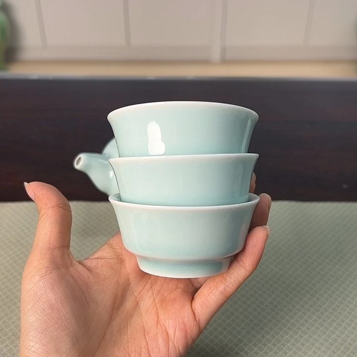 龙泉云间青瓷小米茶器