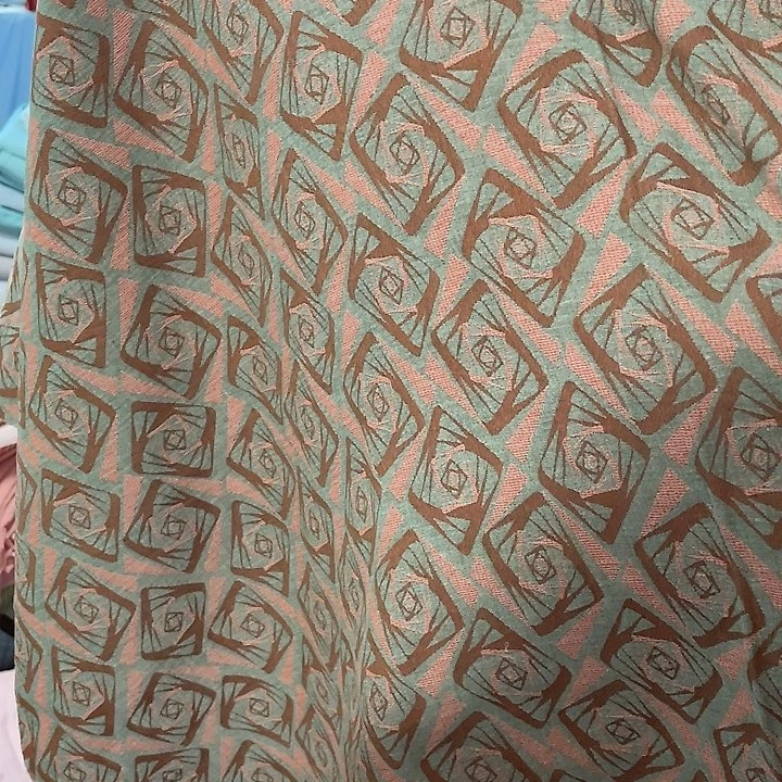 棉纯棉双层纱粉咖玫瑰花2.5米