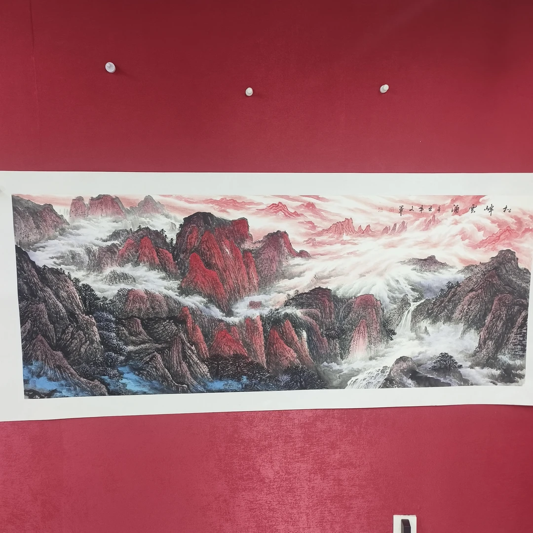 李文军小六尺山水作品