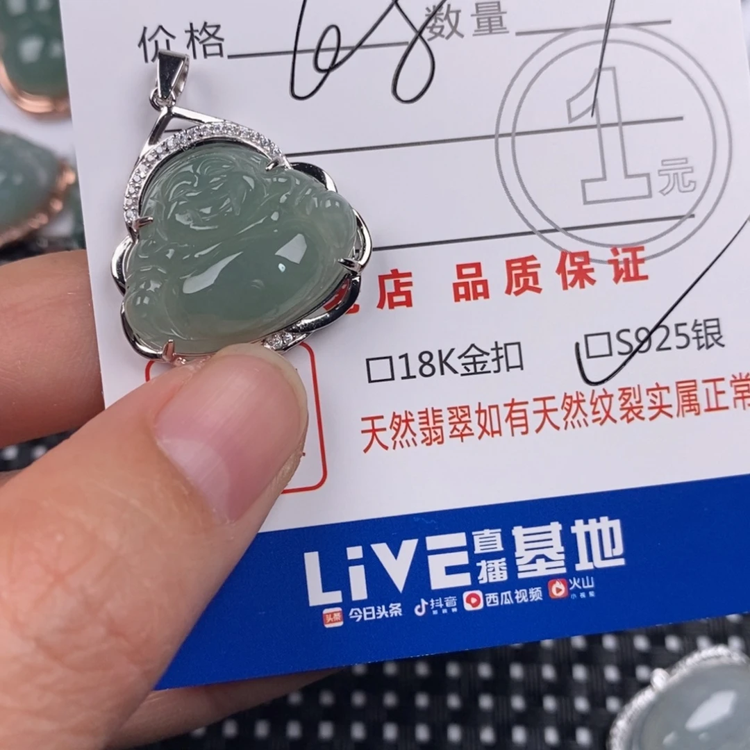 翡翠银S925镶嵌颈饰