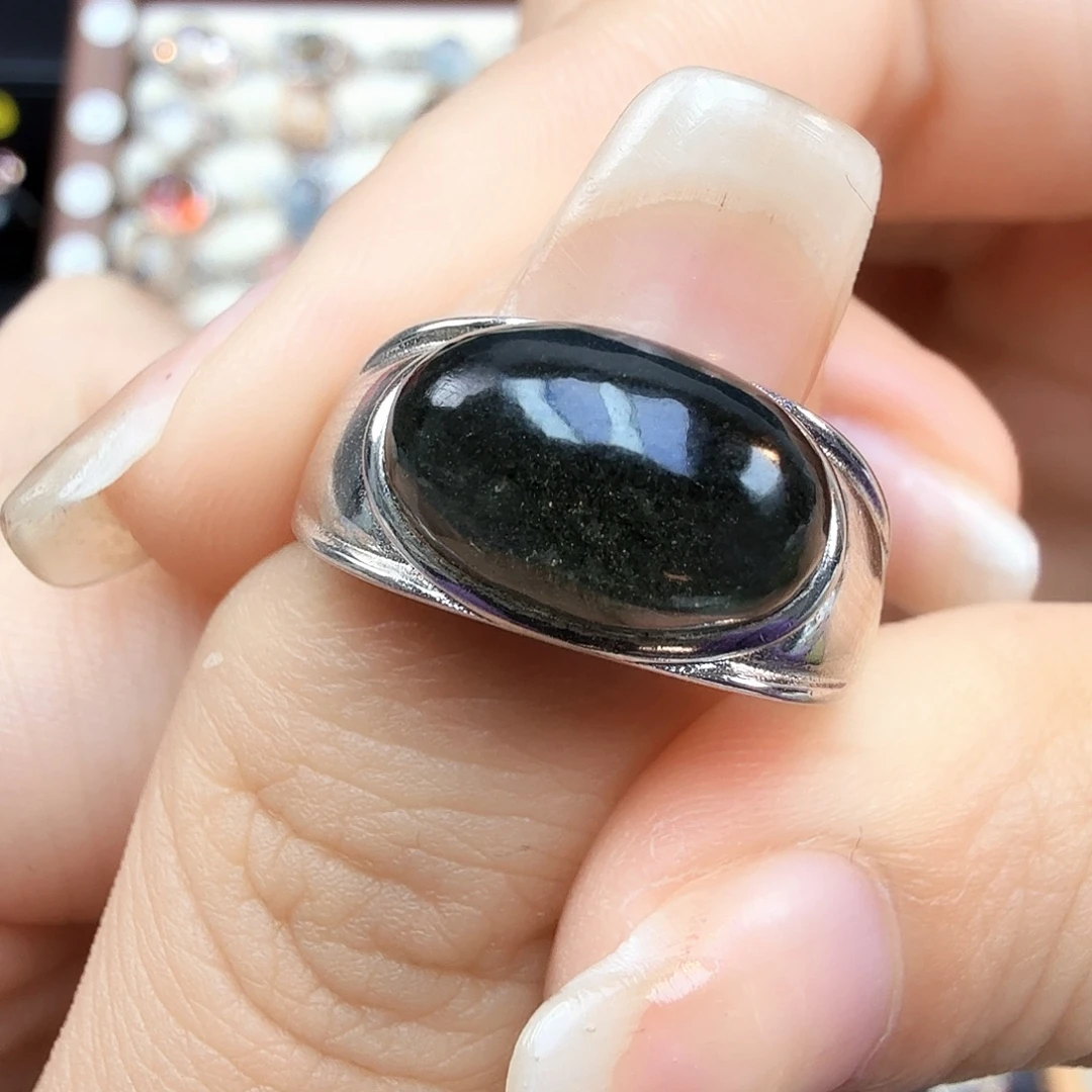 戒指水晶银S925镶嵌