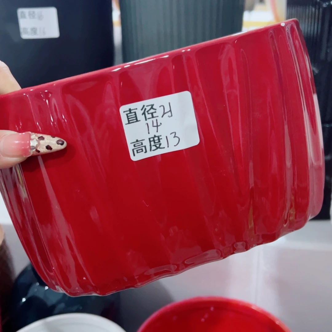 有孔，陶瓷花盆满10米包邮发货