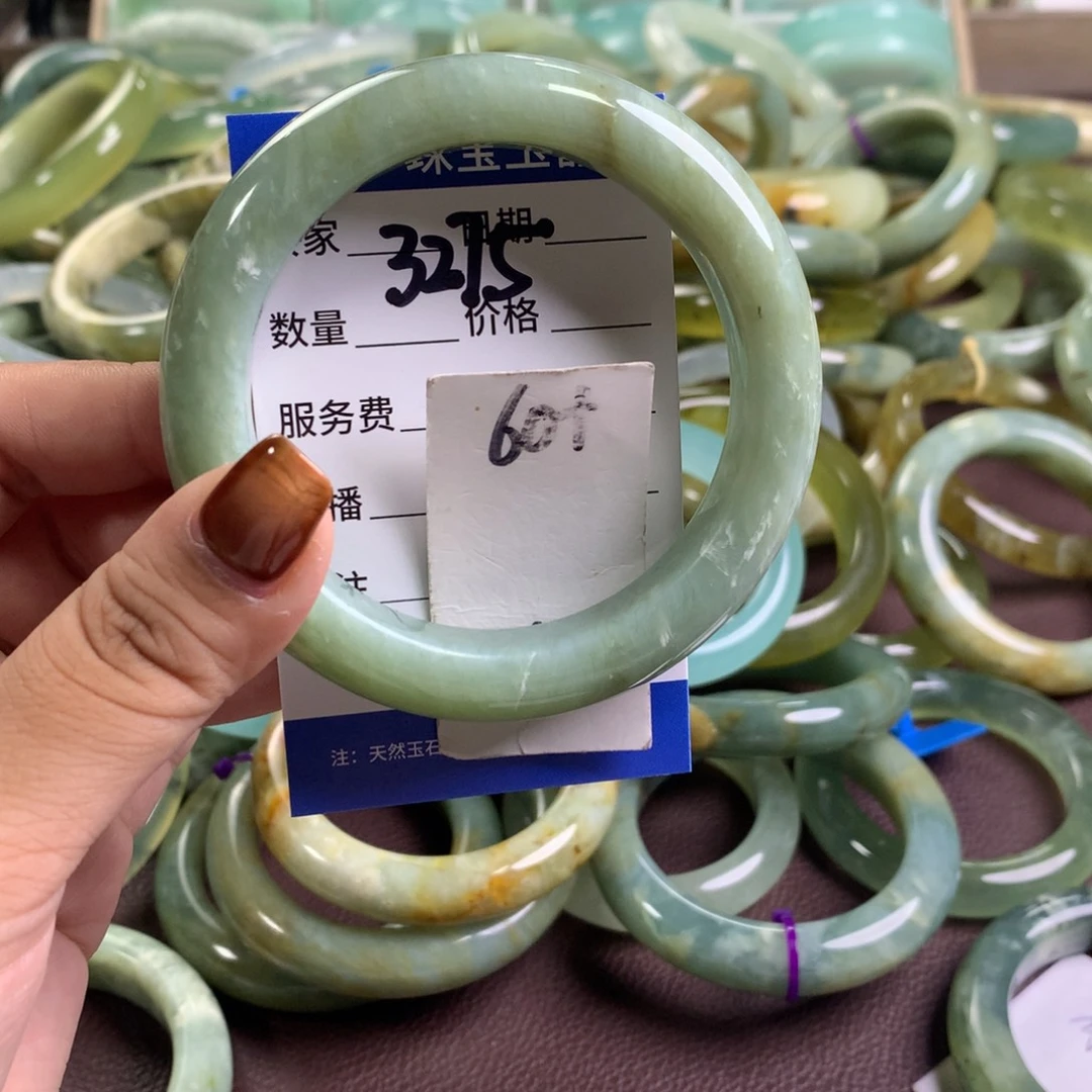 未镶嵌蛇纹石玉手镯3275