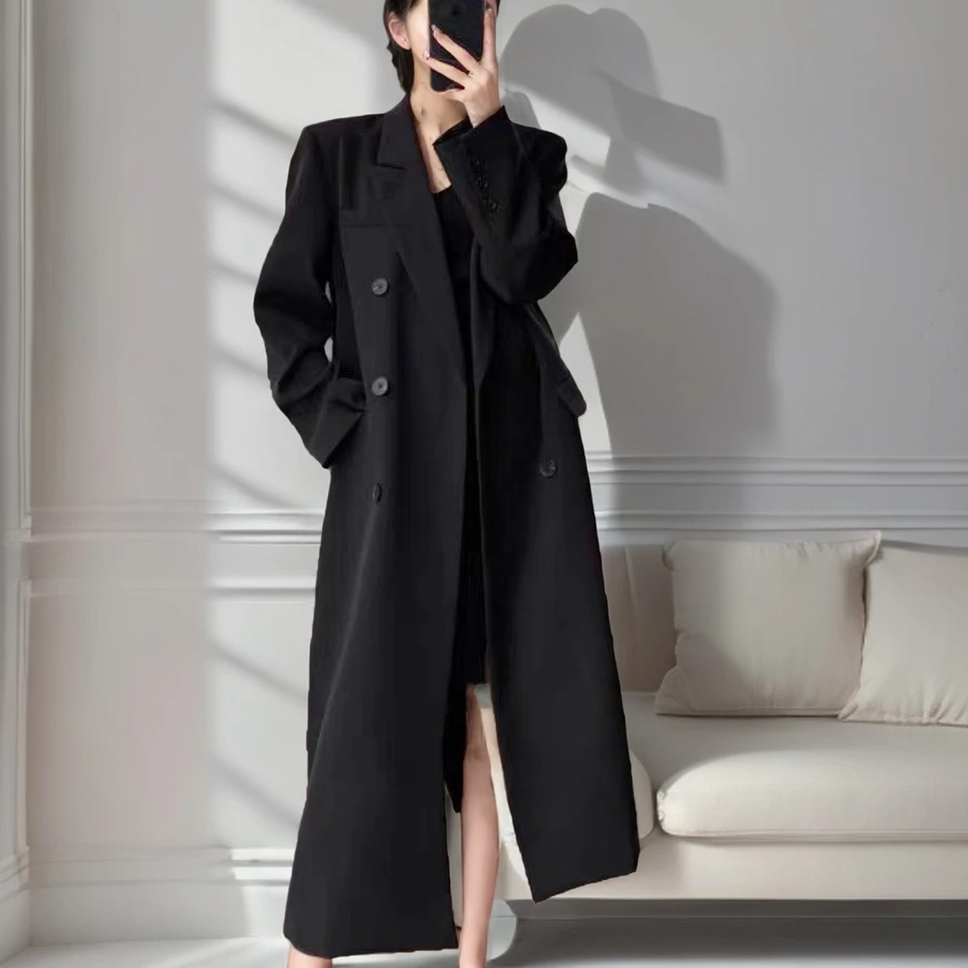 阿遥家【巴黎慢调】高级感御姐范气质长款西服外套66126