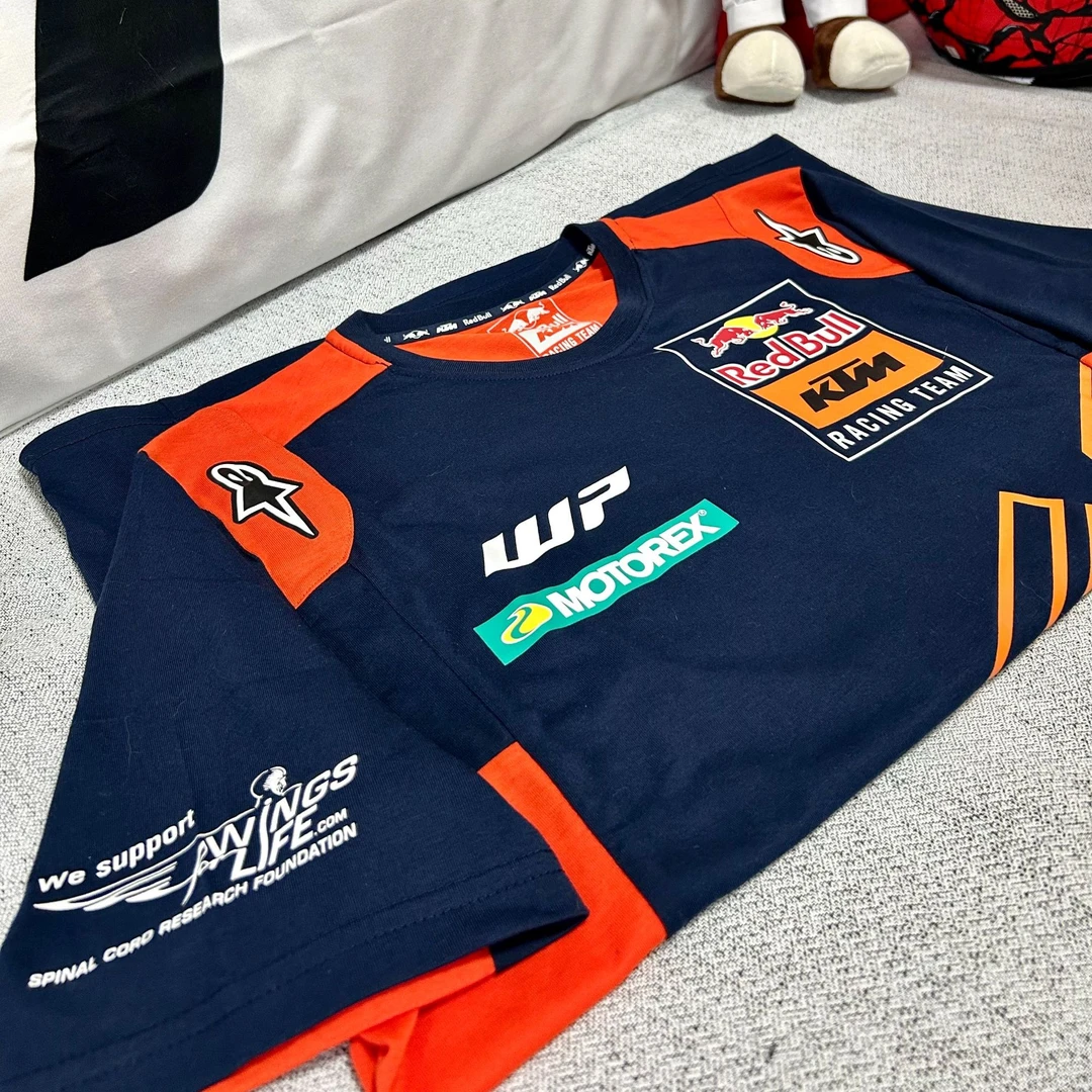 红牛KTM车队a星夏季新款速干圆领短袖机车摩托车骑行T恤轻薄透气