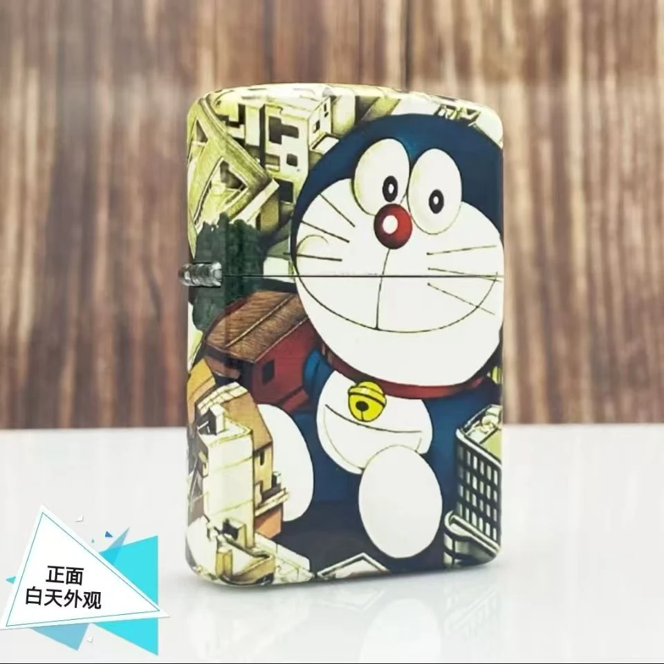 哆啦梦夜光蓝胖子砂轮防风打火机煤油送老公礼物男朋友创意仪式感