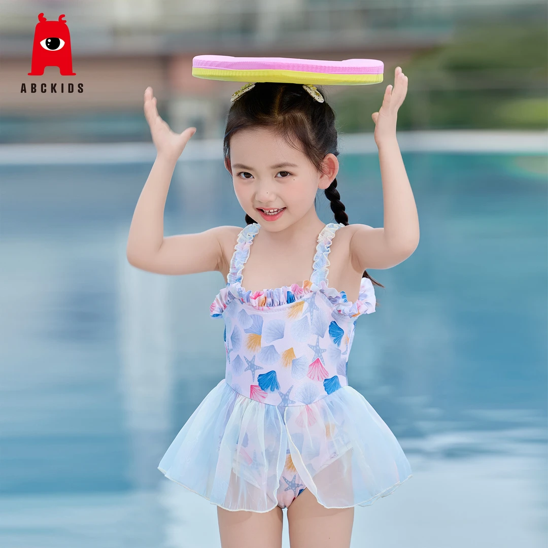 Abckids2025夏季儿童吊带连体泳衣-Y919