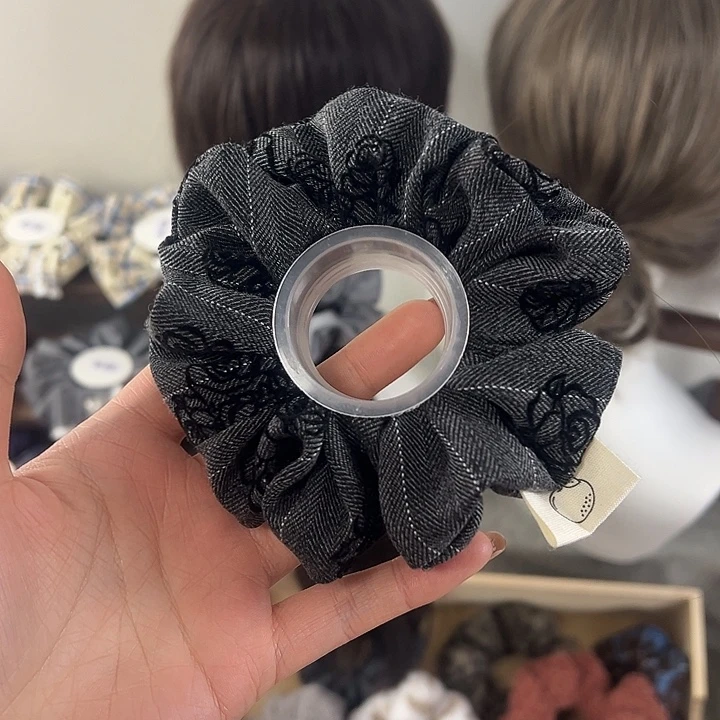 布艺铁合金甜橙手作发圈
