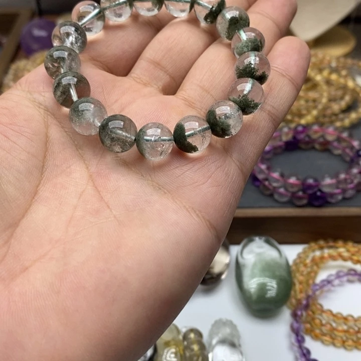 水晶手链未镶嵌绿幽灵聚宝盆