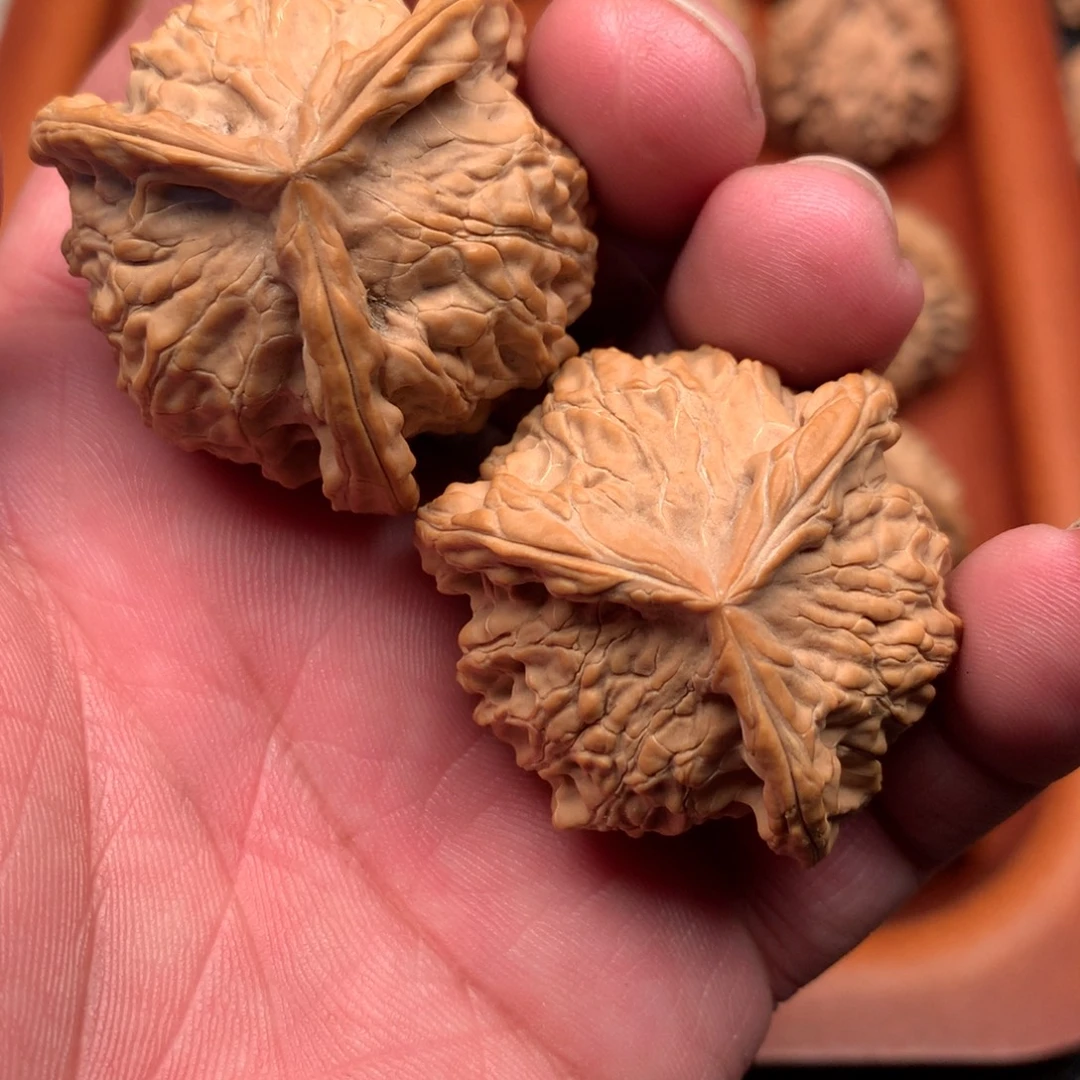 把件文玩核桃精品盘山公子帽三棱