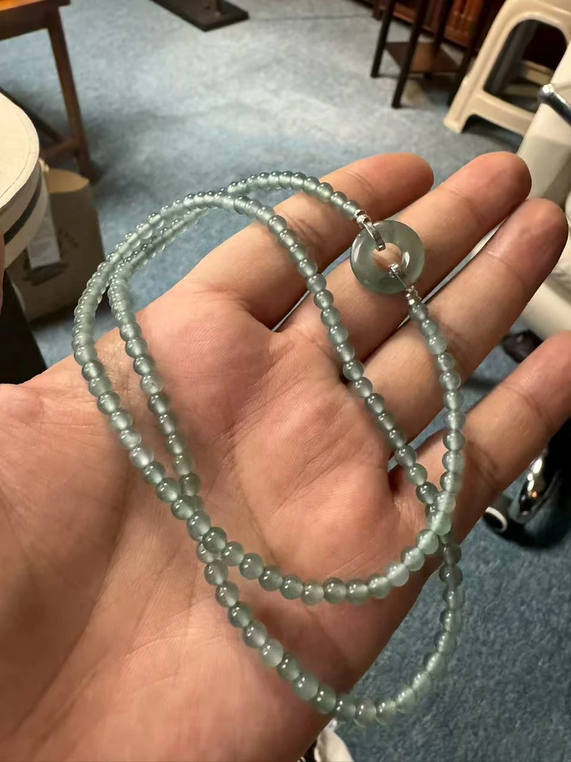 高冰天空蓝翡翠项链手串两用时尚百搭危翠卡4+（多样性发其一）长链