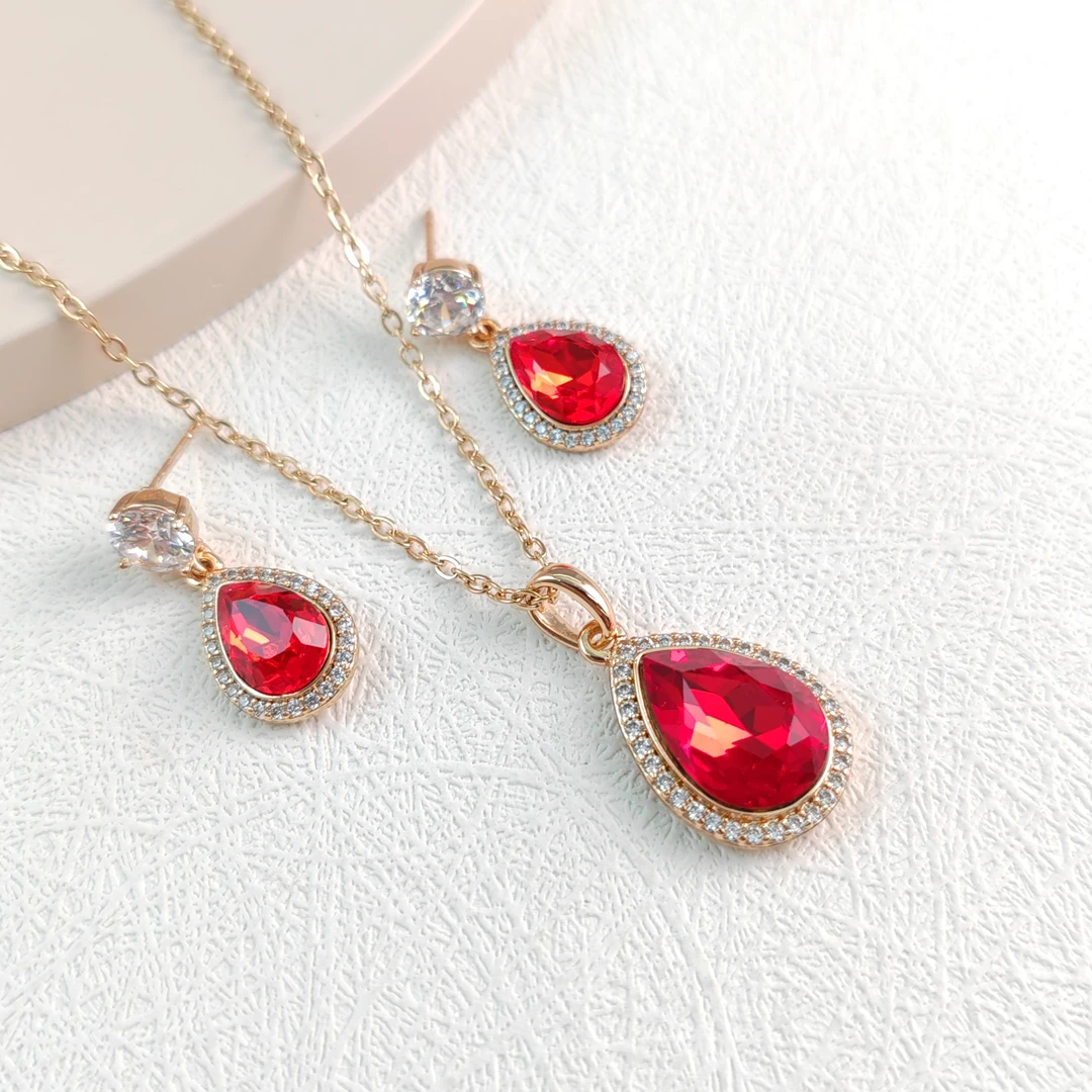 XUPING/旭平首饰 合金项链 新年红色气质时尚套装 GDM X000877629