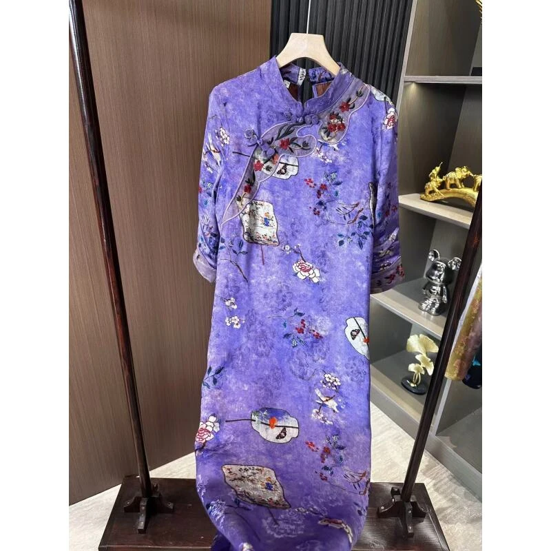 2024新款秋季新中式改良款旗袍连衣裙2024C0135-乔子