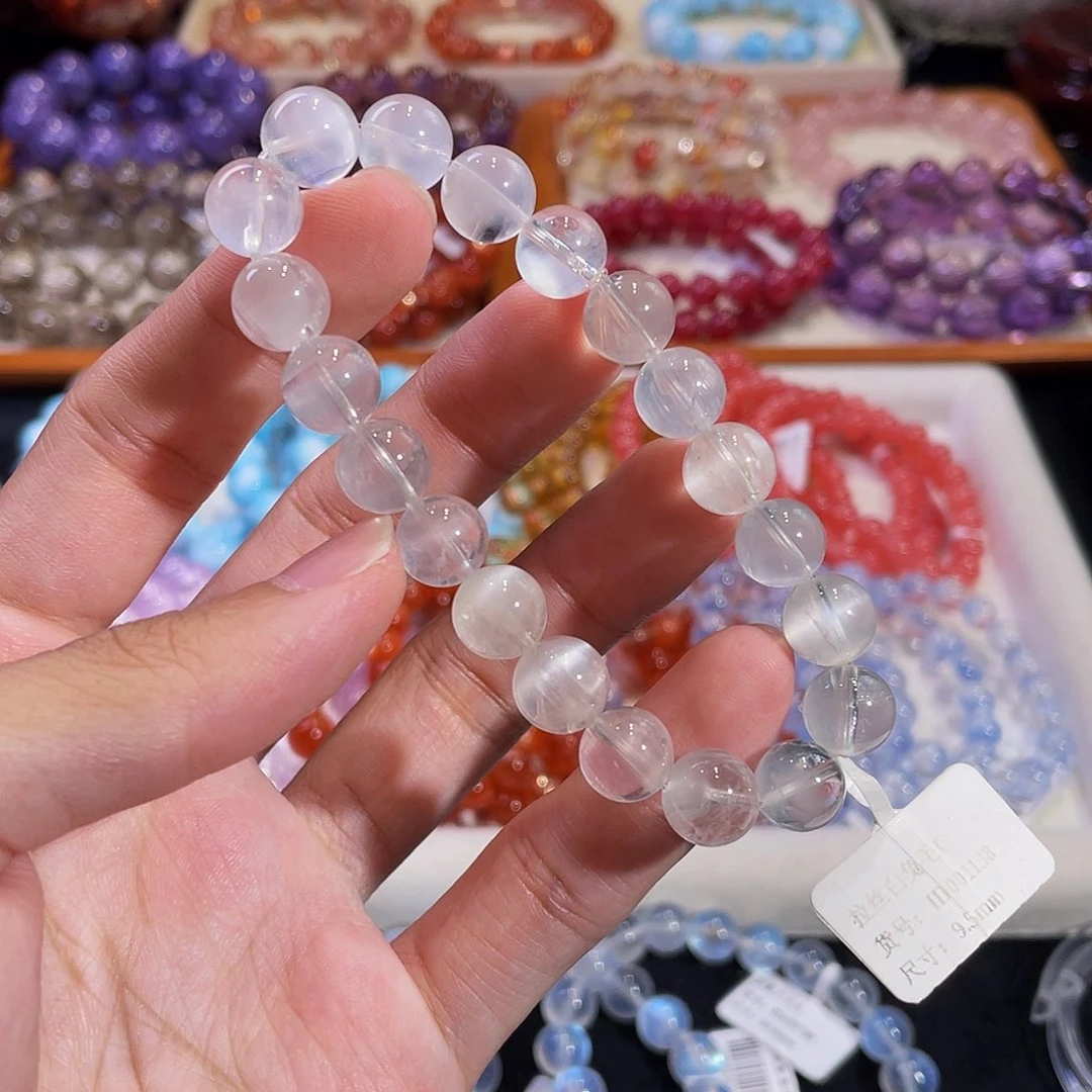 水晶未镶嵌手链白兔毛9.5