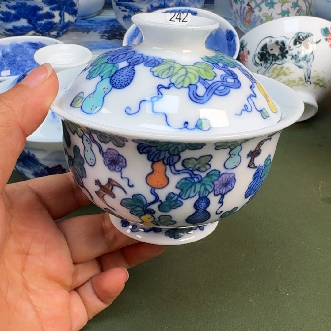 陶景德镇纯手绘茶具圆圆242