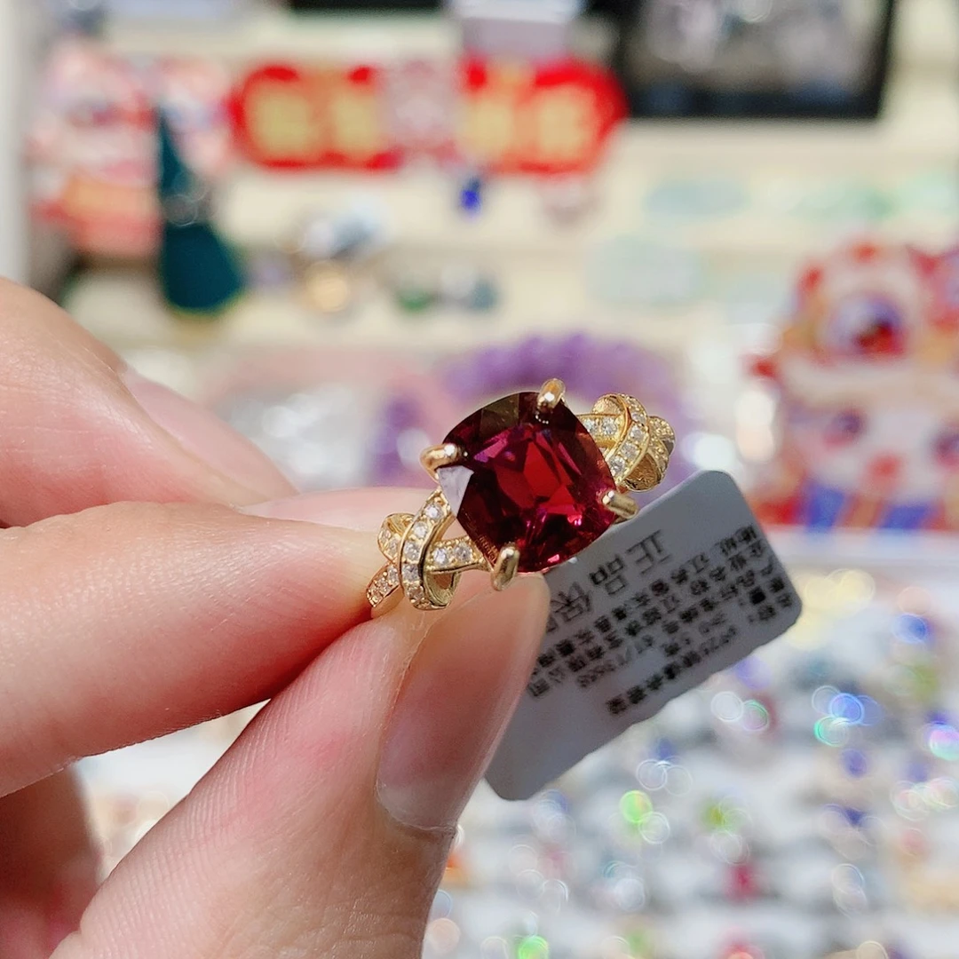 碧玺戒指戒指银S925镶嵌