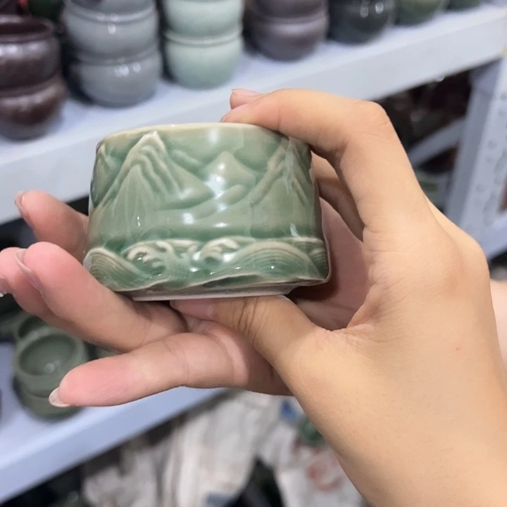 龙泉云间青瓷小米茶器