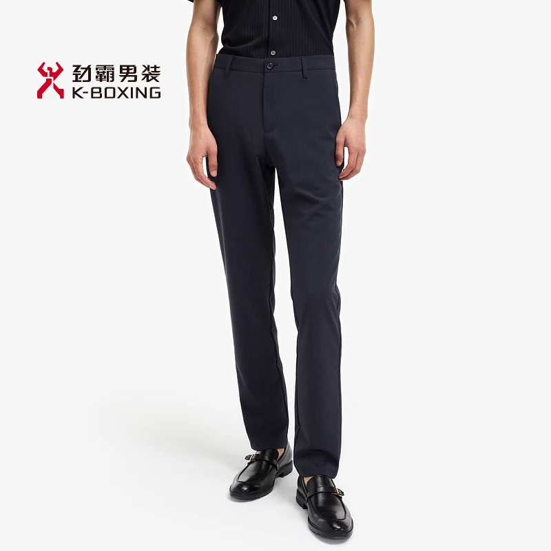 劲霸男装春夏耐洗耐穿抗皱有型舒适自然弹力商务休闲裤┃BQXE2370