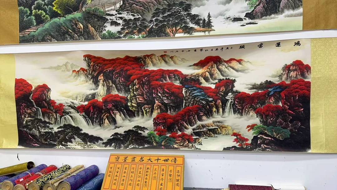 3米卷-《鸿运当头》【精品复仿】高清艺术微喷复刻画