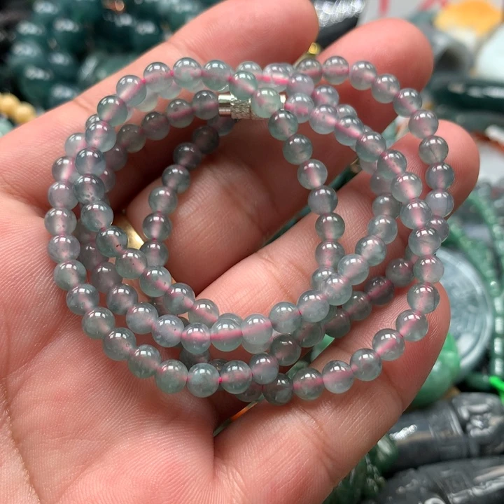翡翠颈饰未镶嵌保真天然A货翡翠