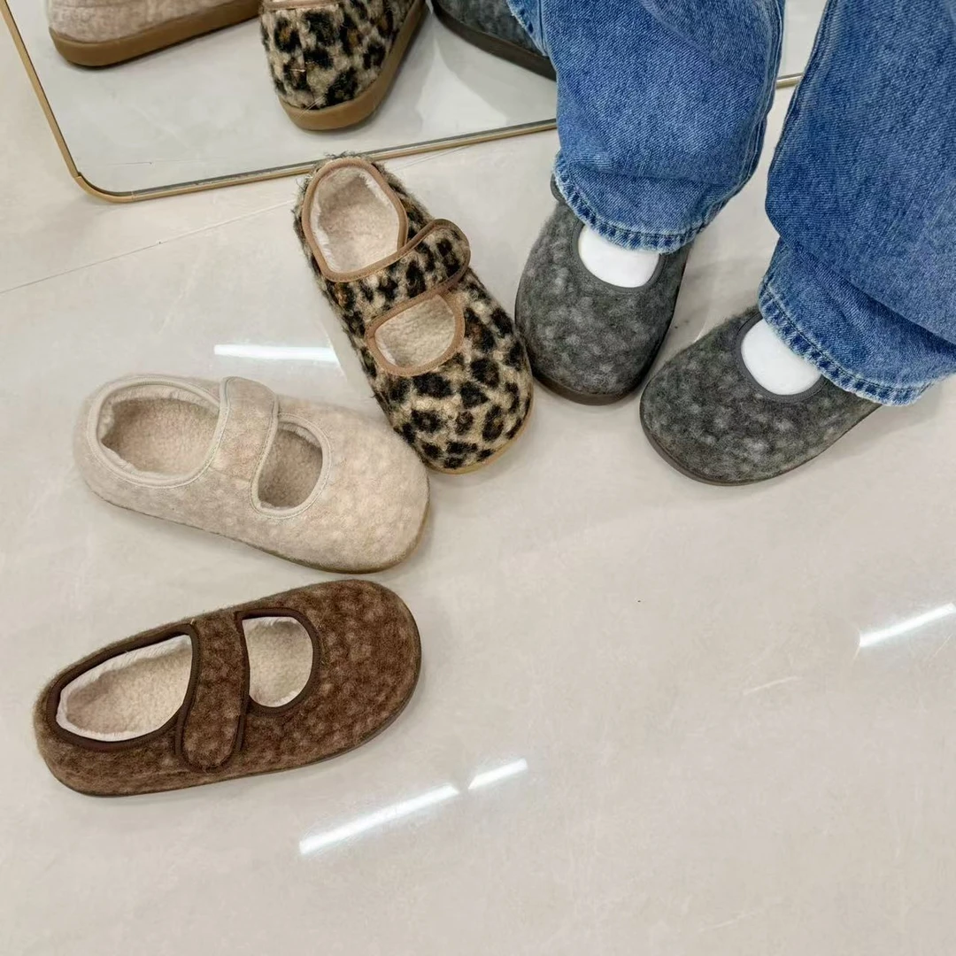 棉鞋女2025冬季新款加绒加厚踩屎感上班穿配裤子保暖显脚小毛毛鞋