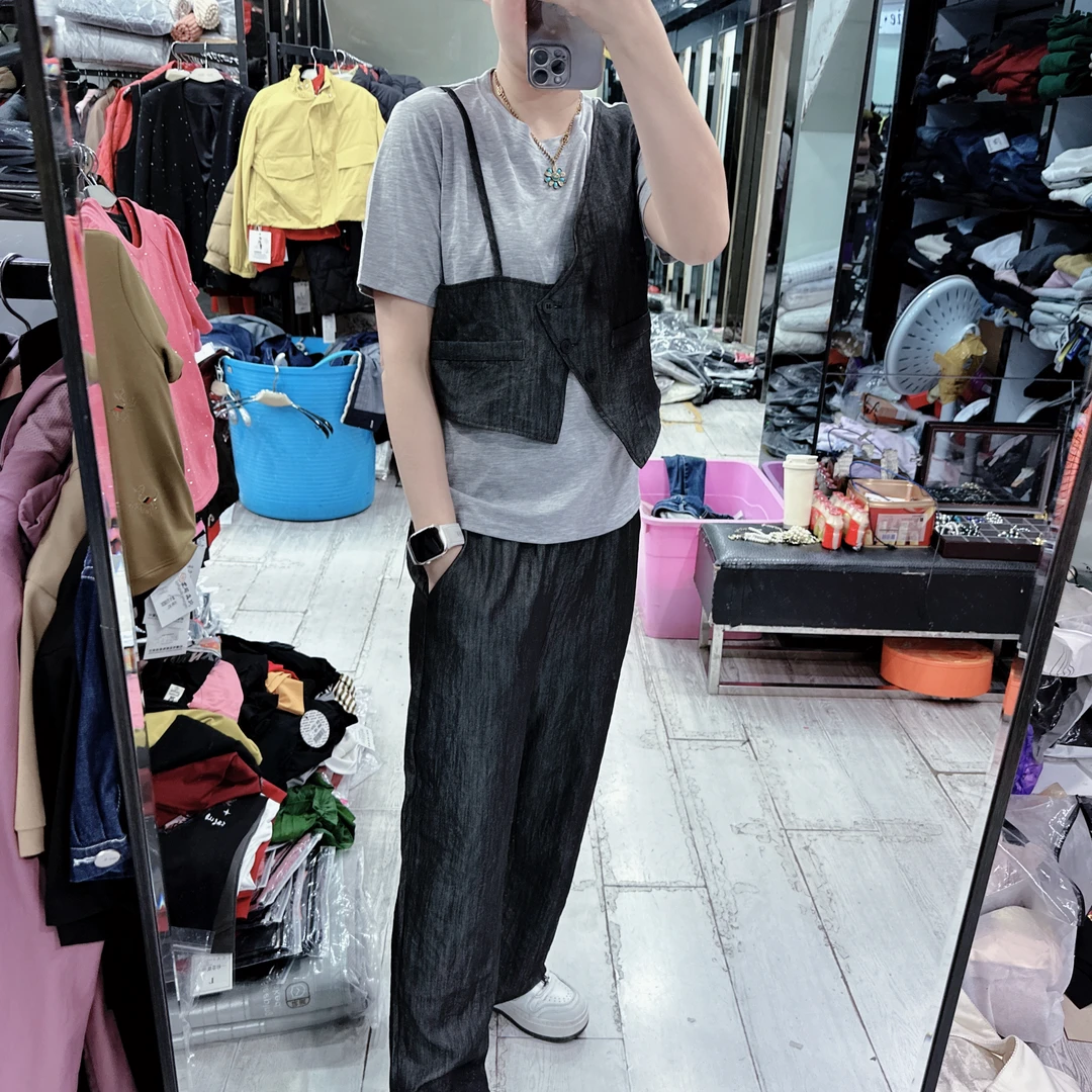 韩版假2件新款优质套装2色3051