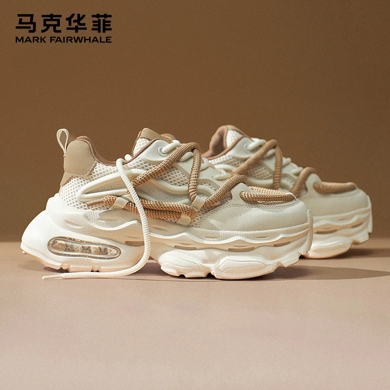 马克华菲男鞋秋季2025新款爆款鞋子男款厚底增高休闲鞋运动老爹鞋
