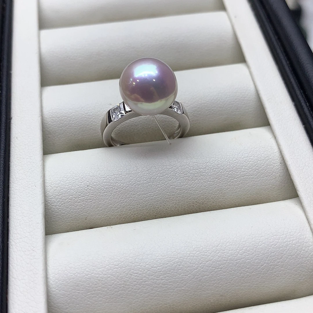 戒指银S925镶嵌淡水珍珠