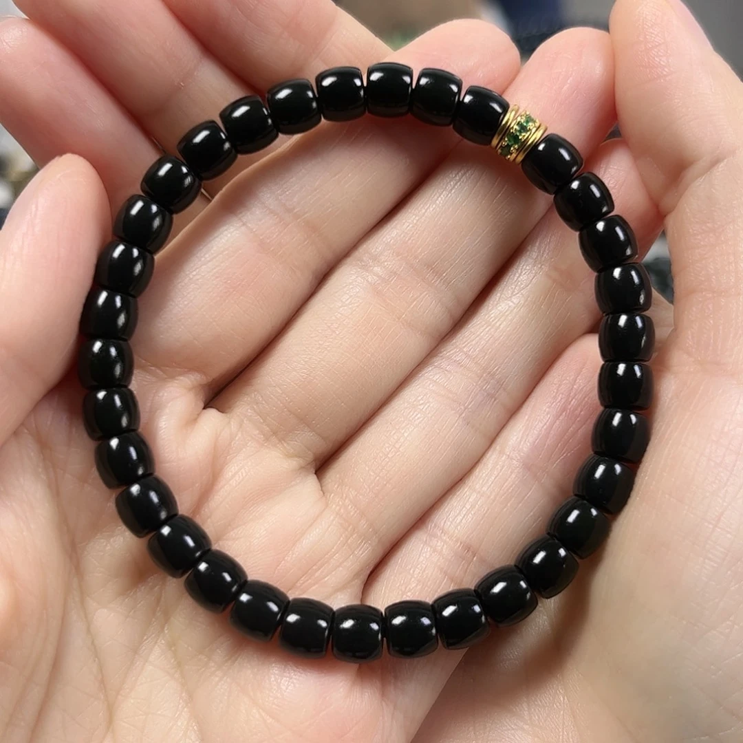 驹***舞和田玉未镶嵌手串卡6.5直切珠宝级货头