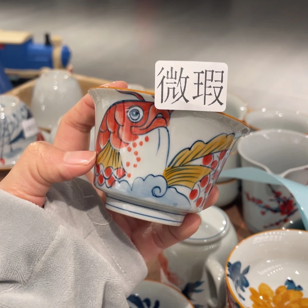 微瑕釉下彩纯手绘