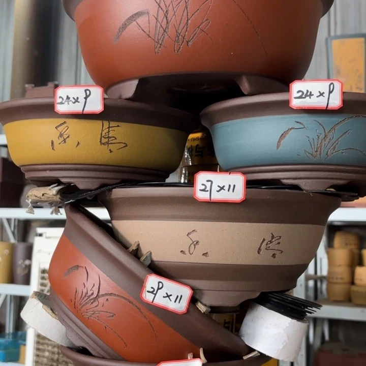 花盆紫砂100-6。