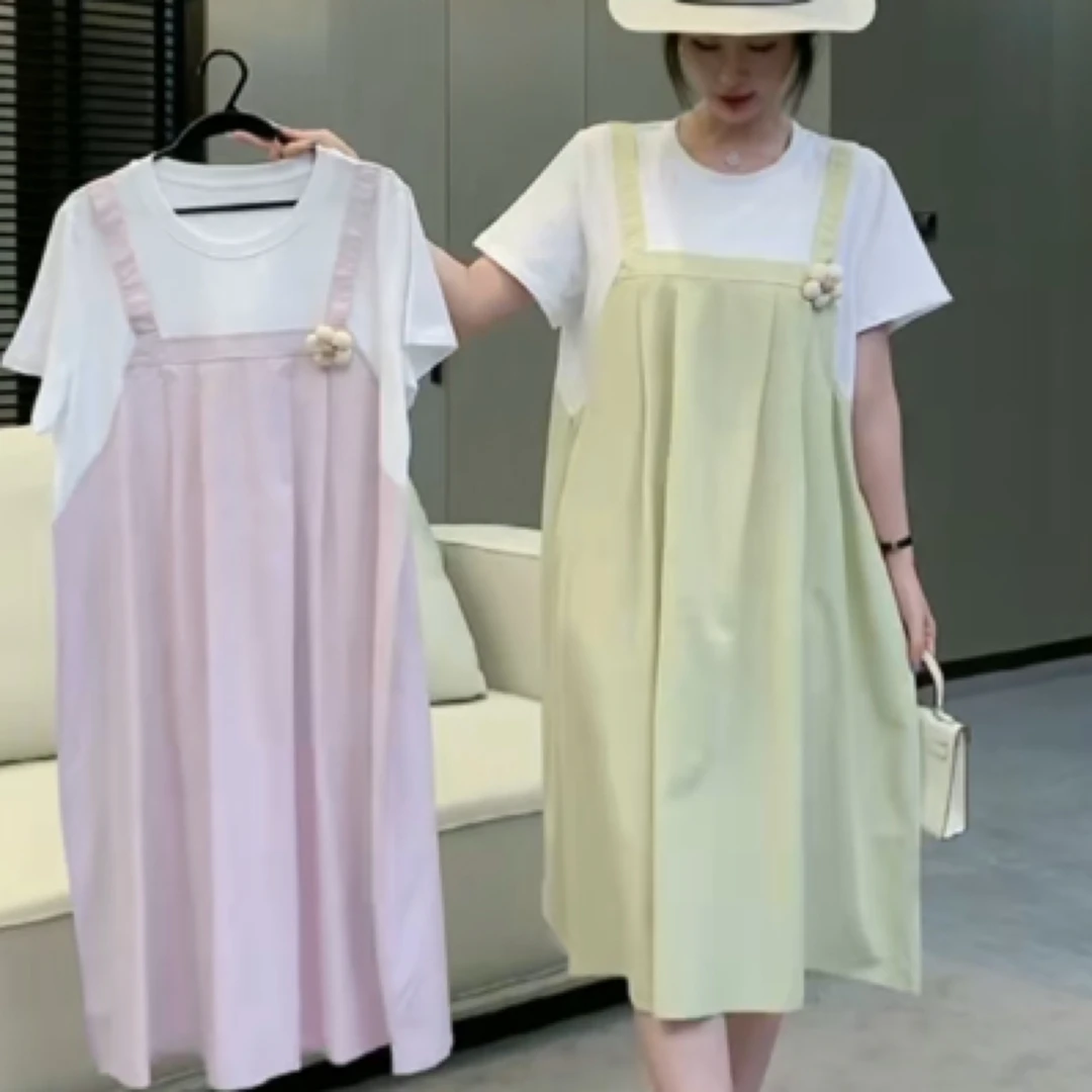 8402孕妇夏季背带连衣裙宽松裙