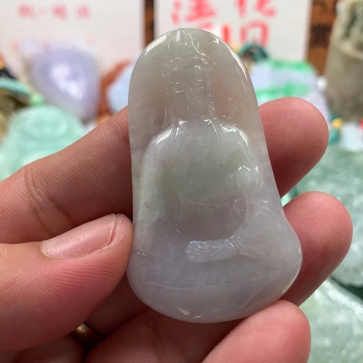 翡翠未镶嵌颈饰保真天然a货翡翠