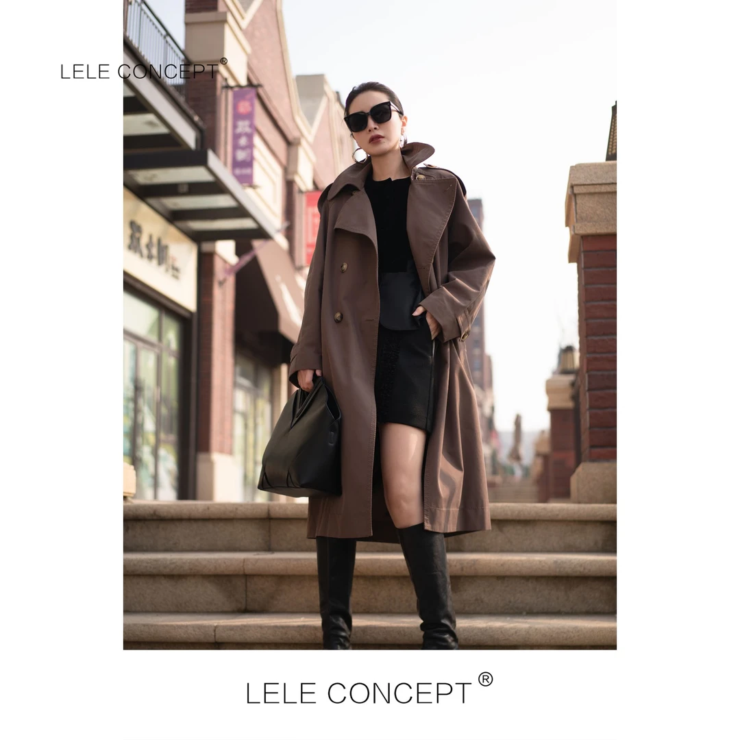 LELE CONCEPT｜「夭夭」 气质两色四扣风衣Y0369