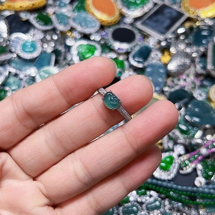 翡翠未镶嵌颈饰天然翡翠A货镶嵌