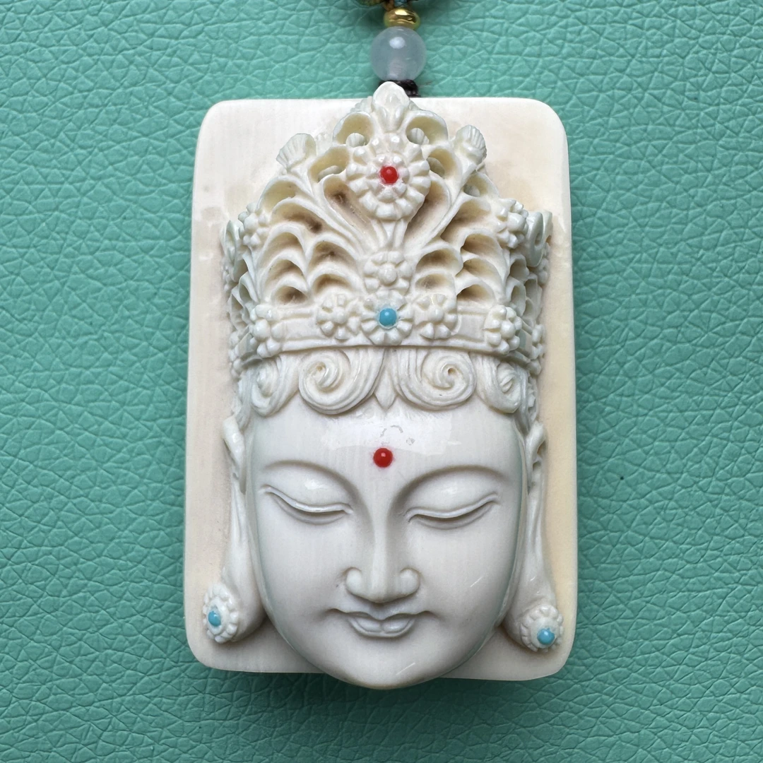 【宫厅文创】猛犸象牙 妙相观音挂牌 zlx250802-12