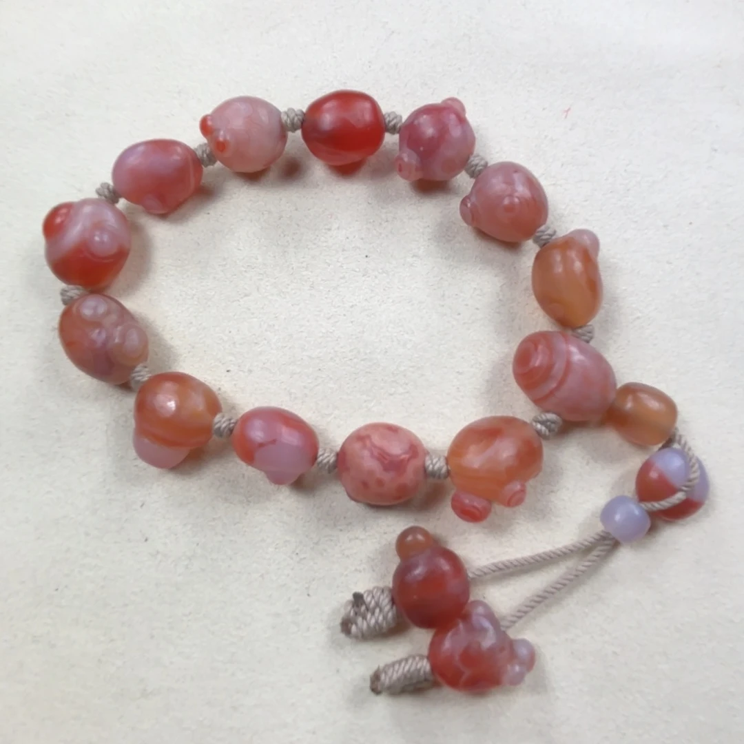 未镶嵌小庄天眼手持南红玛瑙