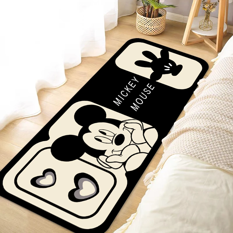 【爱心米奇160cm】卧室加厚加密床边毯针织牛奶绒60.160±2cm地毯