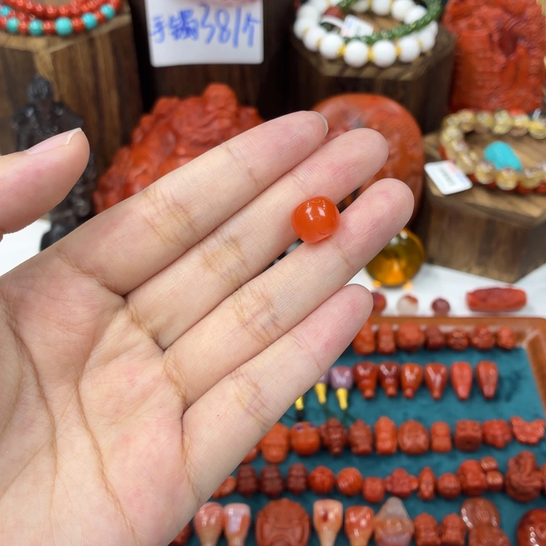 未镶嵌配饰南红玛瑙南红柿子红单珠