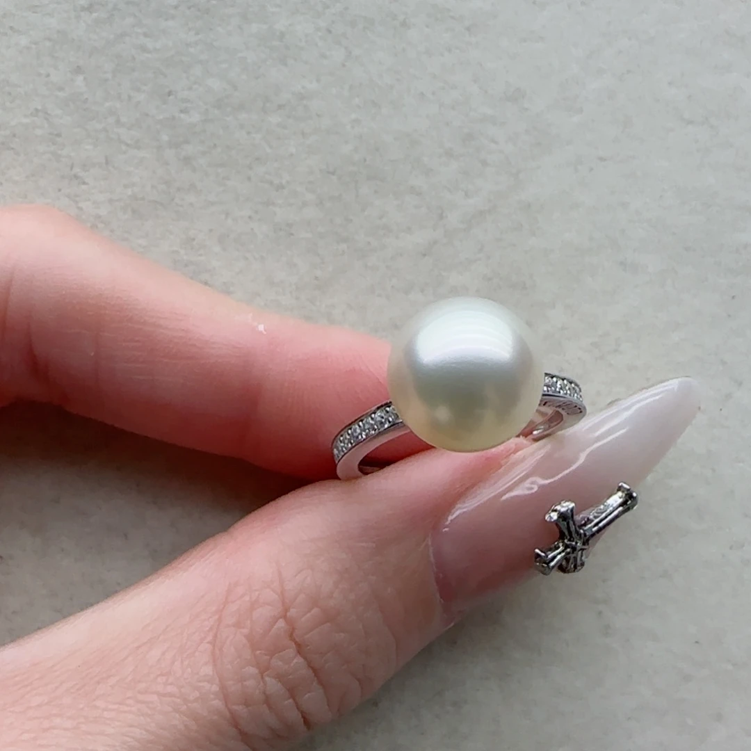 戒指47银S925镶嵌海水珍珠
