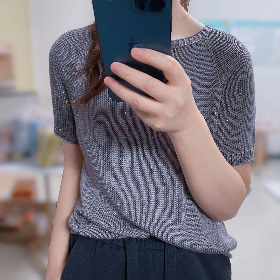 樱花短袖 同款夏季桑蚕丝莱赛尔线材   50克