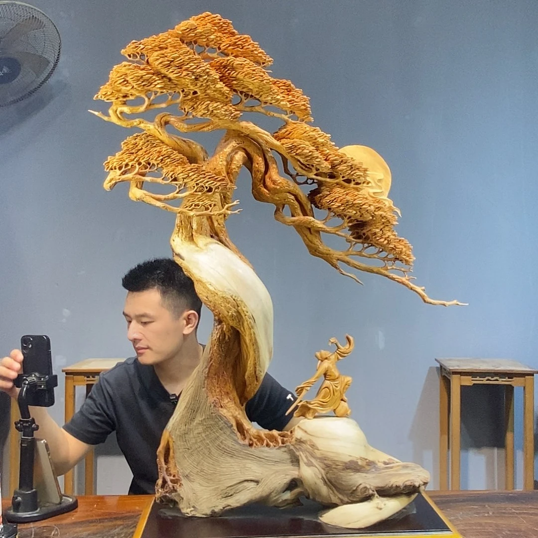 柏木木雕工艺品摆件