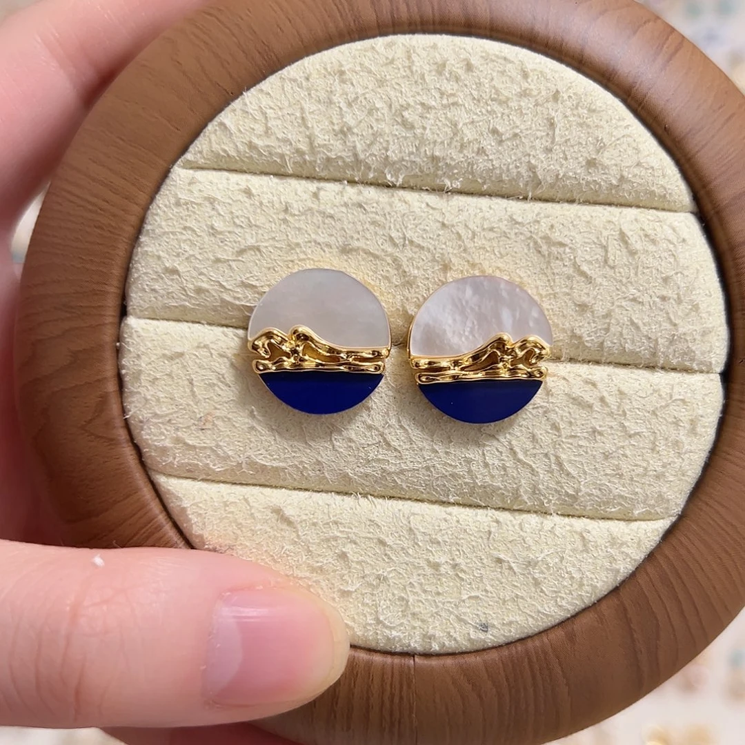 淡水珍珠耳饰银S925镶嵌