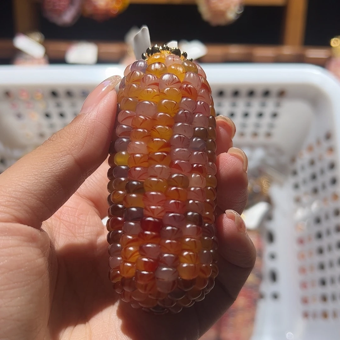 愿***意木质黄彩撇丝果冻恭喜发财