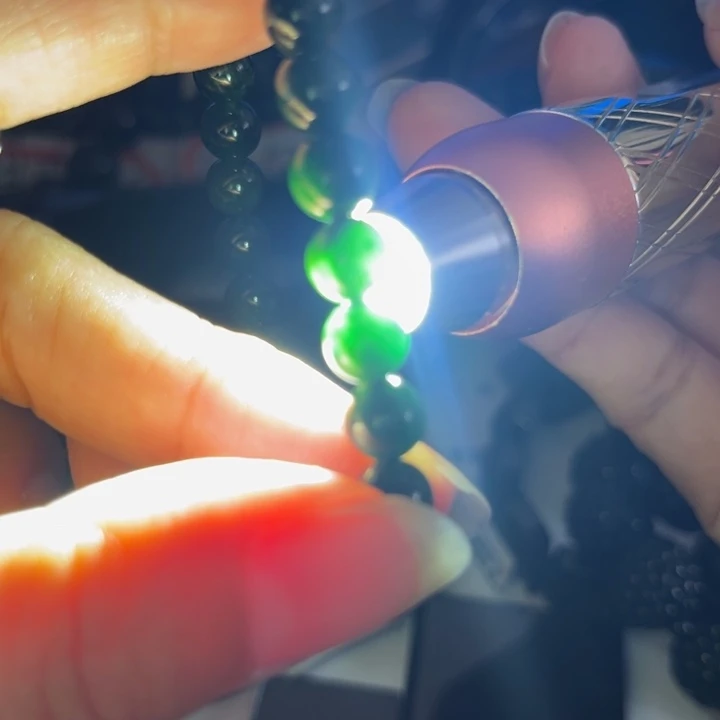 翡翠未镶嵌手链墨翠7