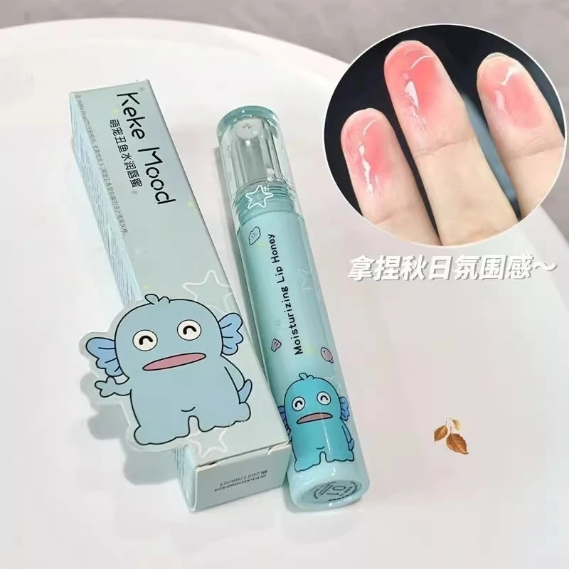 早八伪素颜~小丑鱼水光镜面不沾杯唇釉滋润显白唇部精华裸色唇蜜
