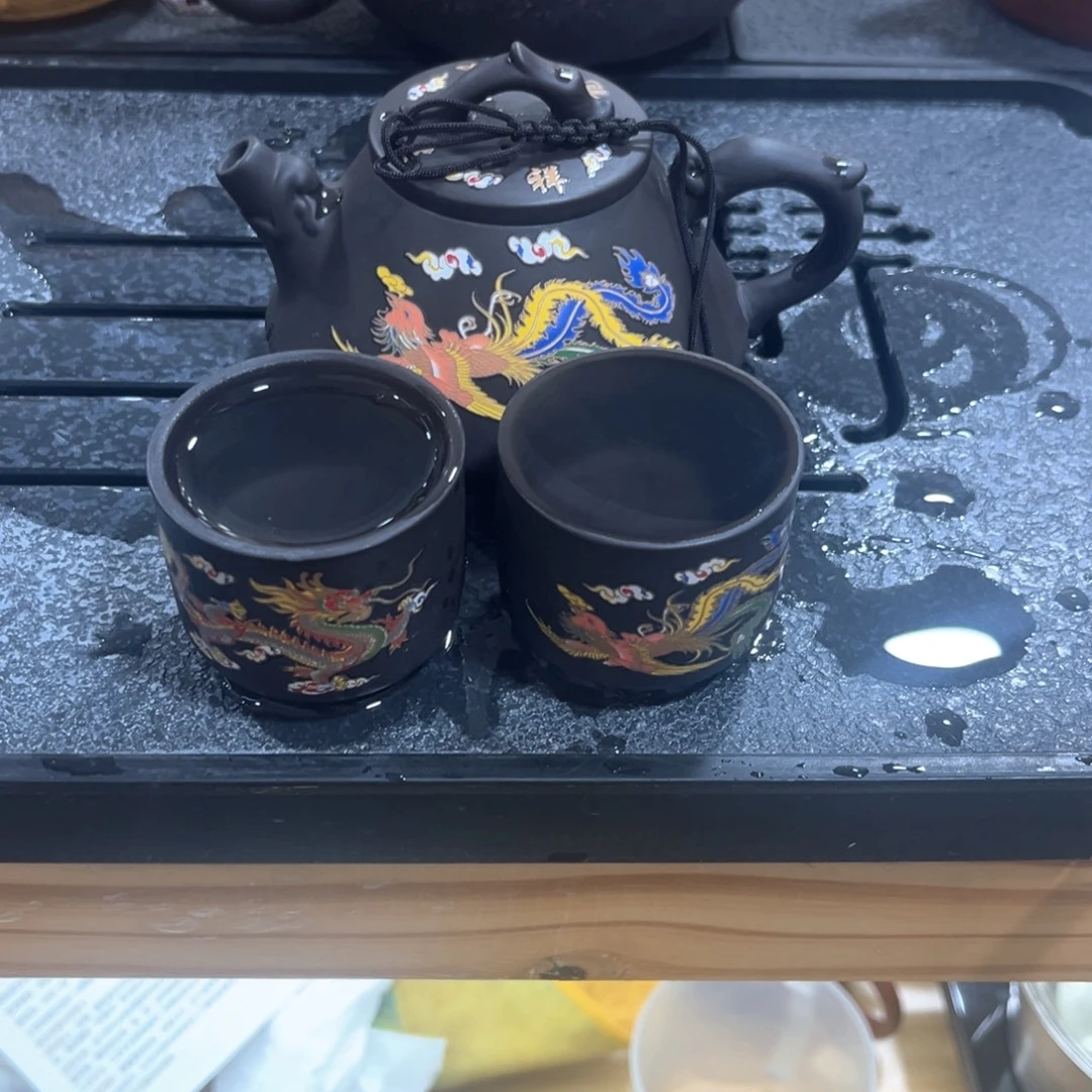 茶壶紫砂一壶2杯123