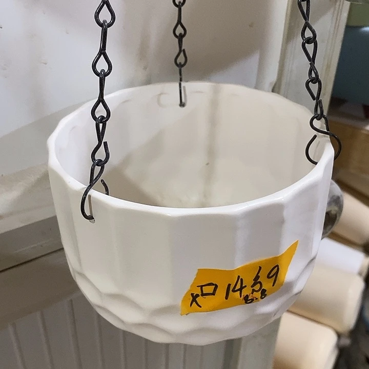 陶瓷花盆有孔 瑕疵介意勿拍