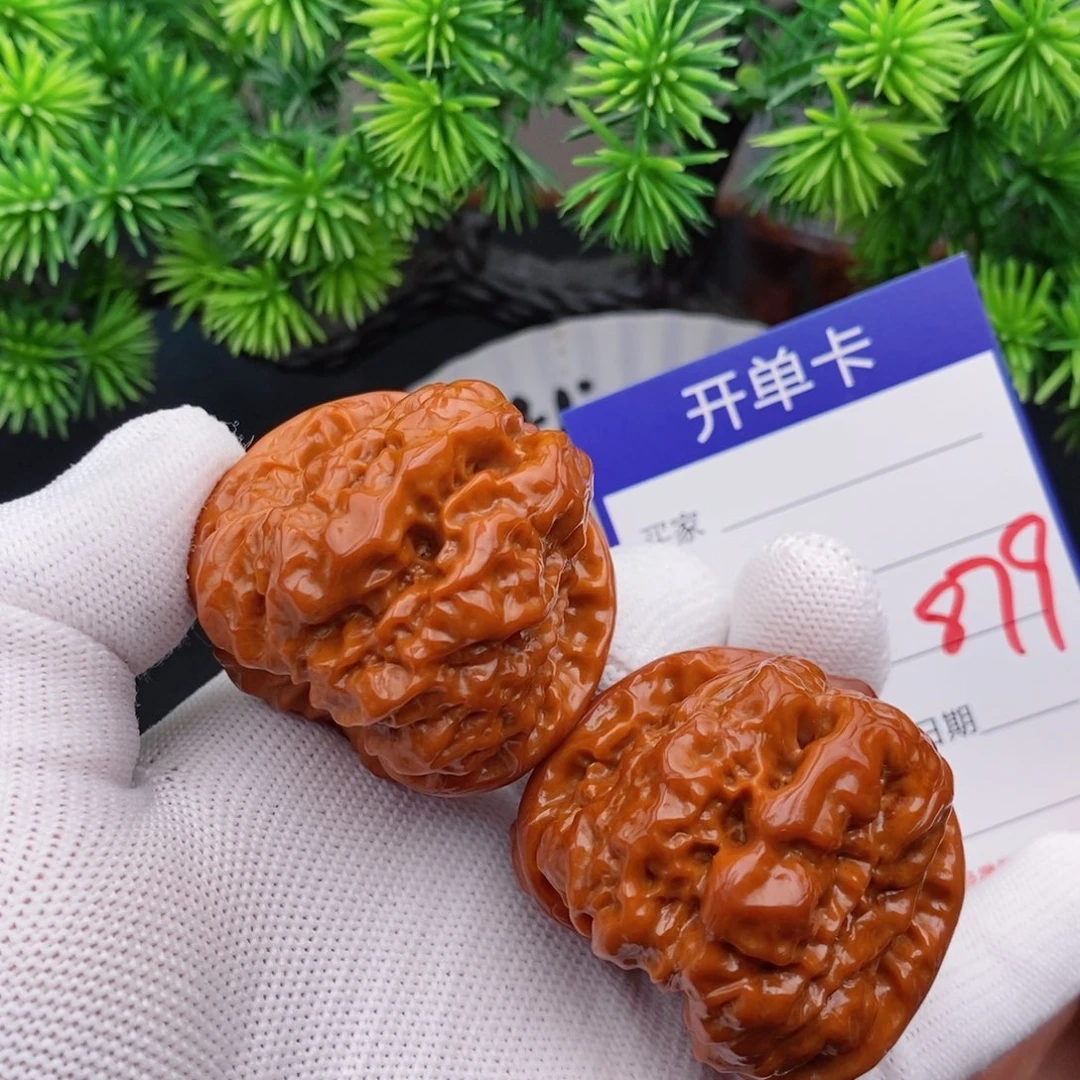 安***爹文玩核桃把件44蛤蟆头879